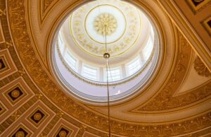 GAO’s Pocket-Rescission Ruling Is a Test of Who Controls the Federal Purse Captivating view of a domed ceiling with intricate golden patterns and sunlight from Washington, D.C.