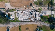 Los Angeles Fire Survivors Are Losing Case Managers Before Recovery Is Done Aerial shot of a house destroyed by wildfire in Altadena, California.