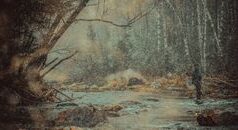 El Niño Can Bring More Water. It Still Cannot Tell You Where the Fish Will Be. A lone fisherman casting a line in a snowy, serene forest river during winter.